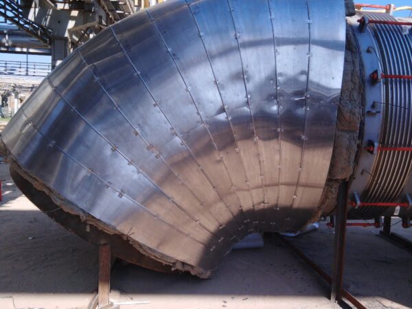 Теплоизоляция технического трубопровода окожушки собственного изготовления